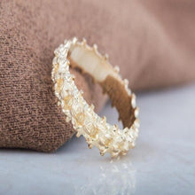 Load image into Gallery viewer, 14K Gold Spine Viking Ring | Handcrafted Workshop Jewelry