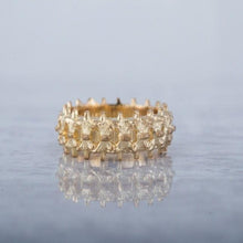 Load image into Gallery viewer, 14K Gold Spine Viking Ring | Handcrafted Workshop Jewelry