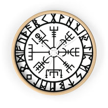 Load image into Gallery viewer, Viking Vegvisir Wayfinder Compass Wall clock