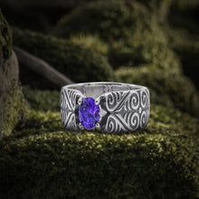 Load image into Gallery viewer, 925 Silver Ring With Unique Ornament, Handcrafted Ring