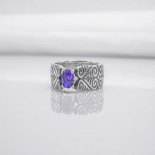 Load image into Gallery viewer, 925 Silver Ring With Unique Ornament, Handcrafted Ring