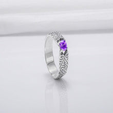 Load image into Gallery viewer, 925 Silver Ring With Unique Ornament, Handcrafted Ring