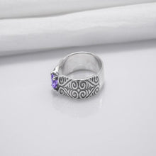 Load image into Gallery viewer, 925 Silver Ring With Unique Ornament, Handcrafted Ring