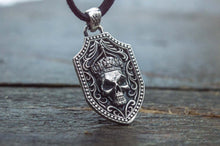 Load image into Gallery viewer, Pendant with Skull Sterling Silver Handmade Jewelry