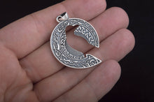 Load image into Gallery viewer, Raven Pendant with Ornament Sterling Silver Jewelry
