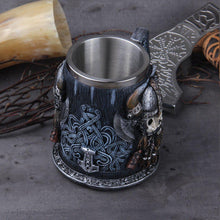 Load image into Gallery viewer, Viking Lover Feasting Tankard Warrior Skull Norse Decor