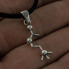 Load image into Gallery viewer, Acetylcholine Symbol Pendant Sterling Silver Handmade Jewelry