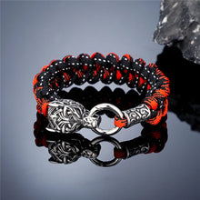 Load image into Gallery viewer, Viking Wolf Bracelet with Paracord Rope | Multiple Colors