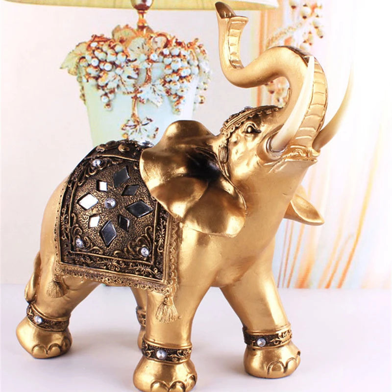 Gold Elephant Statue