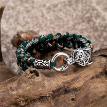 Load image into Gallery viewer, Viking Wolf Bracelet with Paracord Rope | Multiple Colors