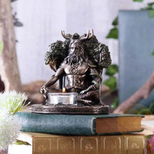 Load image into Gallery viewer, Celtic god Cernunnos Statue Candles Holder