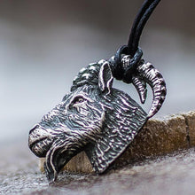 Load image into Gallery viewer, Goat Pendant Sterling Silver Unique Jewelry