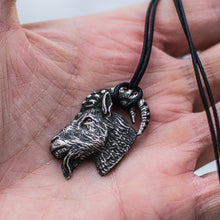 Load image into Gallery viewer, Goat Pendant Sterling Silver Unique Jewelry