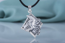 Load image into Gallery viewer, Handmade Viking Wolf Pendant | Sterling Silver, Gold, or Platinum