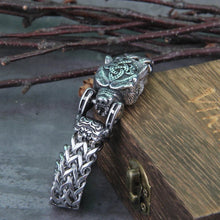 Load image into Gallery viewer, Bear Jewelry Berserker Bear Bracelet - Steel Norse Viking Jewelry