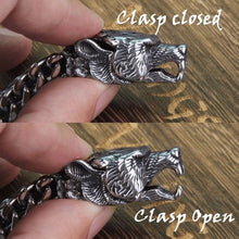 Load image into Gallery viewer, Bear Jewelry Berserker Bear Bracelet - Steel Norse Viking Jewelry