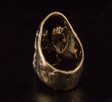 Load image into Gallery viewer, Bearded Skull Bronze Unique Ring Biker Ring