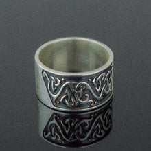 Load image into Gallery viewer, Beautiful Ornament Ring Sterling Silver Viking Ring