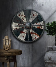 Load image into Gallery viewer, Bloodied Viking Shield - Planking construction
