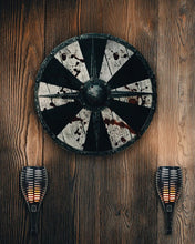 Load image into Gallery viewer, Bloodied Viking Shield - Planking construction