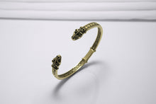 Load image into Gallery viewer, Viking Jormungandr Bracelet | Engraved Elder Futhark Runes