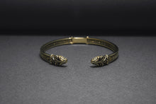 Load image into Gallery viewer, Viking Jormungandr Bracelet | Engraved Elder Futhark Runes