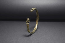Load image into Gallery viewer, Viking Jormungandr Bracelet | Engraved Elder Futhark Runes