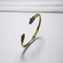Load image into Gallery viewer, Bronze Viking Odins Ravens Bracelet