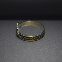 Load image into Gallery viewer, Bronze Viking Odins Ravens Runic Bracelet