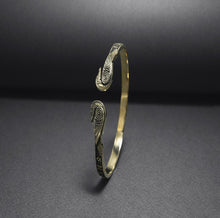 Load image into Gallery viewer, Bronze Viking Odins Ravens Runic Bracelet