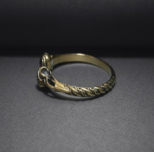 Load image into Gallery viewer, Bronze Viking Torc Bracelet with Gems