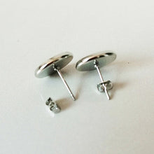 Load image into Gallery viewer, Compass Viking Shield Glass Stud Earrings