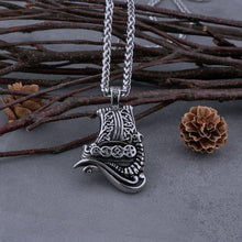 Load image into Gallery viewer, Dragon Boat Stainless Steel Viking Necklace
