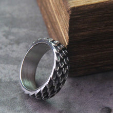 Load image into Gallery viewer, Dragon Scale Modern Steel Ring