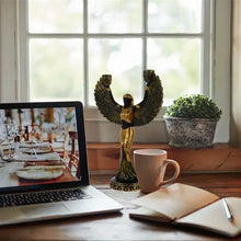 Load image into Gallery viewer, Egyptian goddess Isis Candleholder Statue - Black Golden /