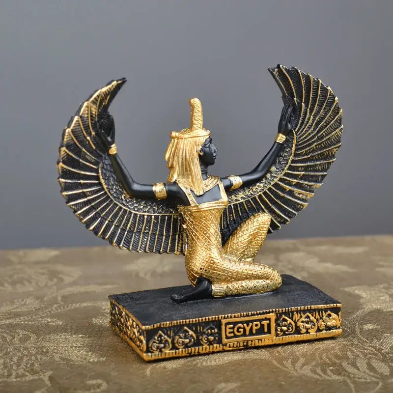 Egyptian Goddess Winged Isis Statue, Handmade good Statue, Egyptian Goddess 4uyr6uru