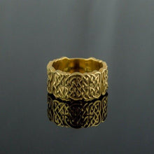 Load image into Gallery viewer, 14K Gold Celtic Knotwork Ring | Handcrafted Norse Jewelry