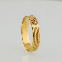 Load image into Gallery viewer, 14K Gold Viking Ship's Wheel Ring | Handcrafted Nautical Jewelry