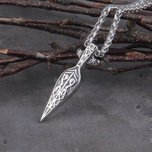 Load image into Gallery viewer, Gungnir Viking Spearhead Knotwork Necklace