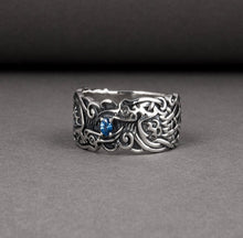 Load image into Gallery viewer, Custom Ravens of Odin Ring | 925 Silver Norse Jewelry
