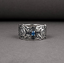 Load image into Gallery viewer, Custom Ravens of Odin Ring | 925 Silver Norse Jewelry