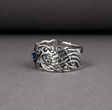Load image into Gallery viewer, Custom Ravens of Odin Ring | 925 Silver Norse Jewelry