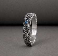 Load image into Gallery viewer, Custom Ravens of Odin Ring | 925 Silver Norse Jewelry