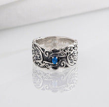 Load image into Gallery viewer, Custom Ravens of Odin Ring | 925 Silver Norse Jewelry