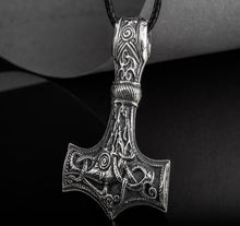 Load image into Gallery viewer, Sterling Silver Thor's Hammer Pendant | Mammen Village-Inspired Mjolnir