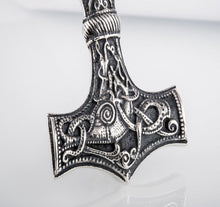 Load image into Gallery viewer, Sterling Silver Thor's Hammer Pendant | Mammen Village-Inspired Mjolnir