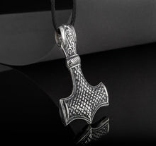 Load image into Gallery viewer, Sterling Silver Thor's Hammer Pendant | Mammen Village-Inspired Mjolnir