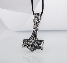 Load image into Gallery viewer, Sterling Silver Thor's Hammer Pendant | Mammen Village-Inspired Mjolnir