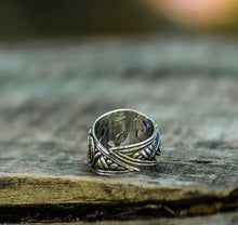 Load image into Gallery viewer, Jormungandr Ring Sterling Silver Handcrafted Norse Ring