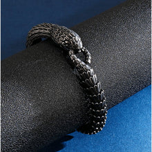 Load image into Gallery viewer, Jormungandr World-Serpent Segmented Steel Nordic Bracelet